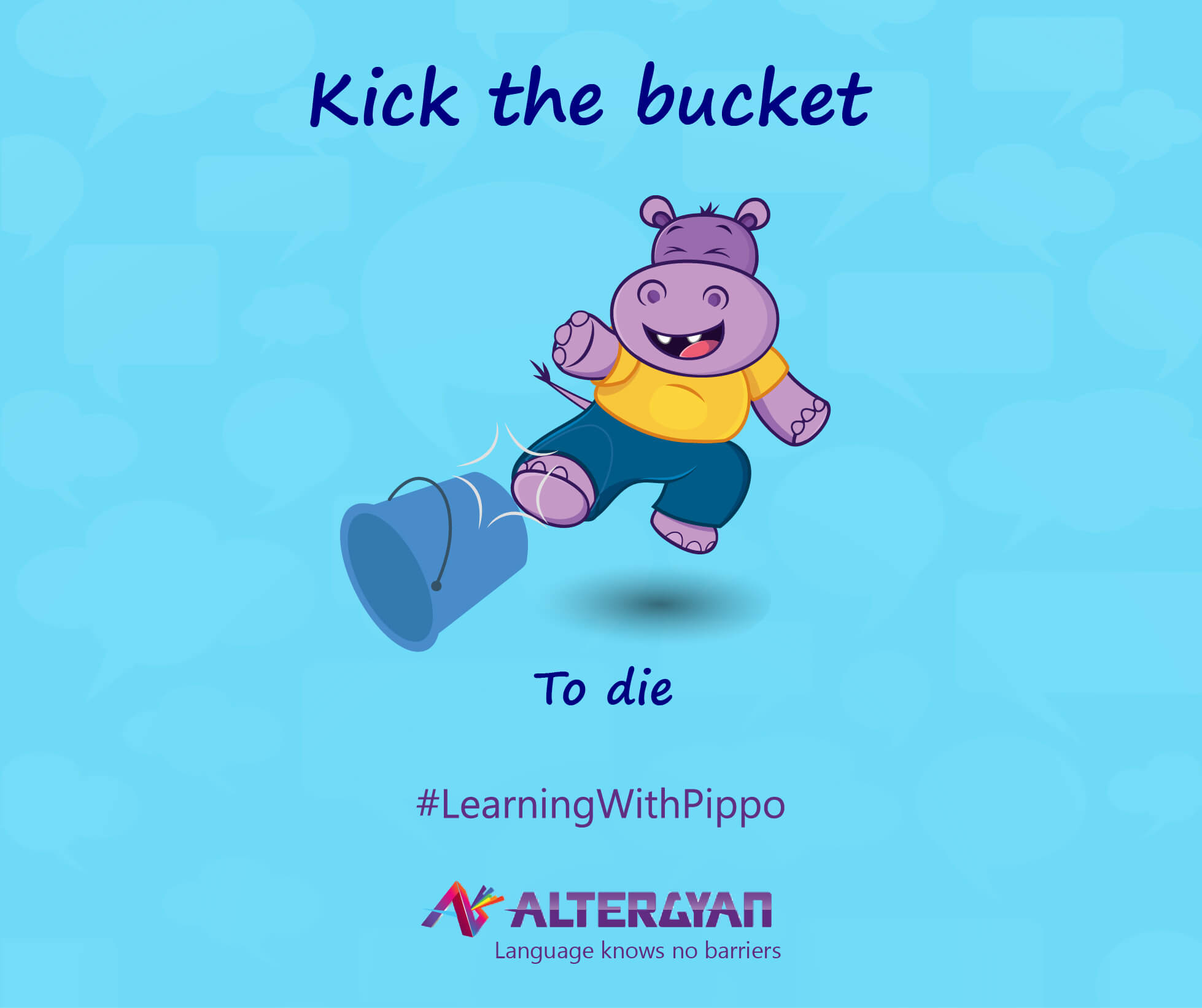 English Idiom Kick the bucket Meaning with Sentences
